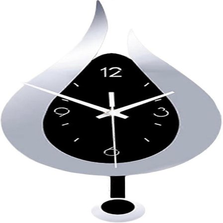 Væg ur med vanddråbe til stue, soveværelse, kontorindretning, lydløse batteridrevne vægure med pendul -Yx