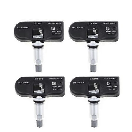 YAOPEI 4st Nya 9681102280 TPMS Däcktrycksensor 433MHZ för Peugeot 407 207 307 607 508 807 för Citroen C4 5 6 7 8 - WELLNGS