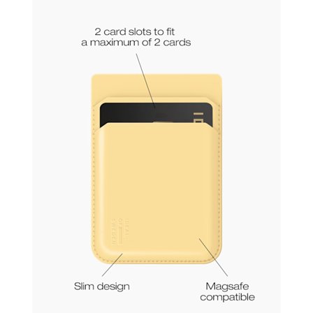 Magnetic Card Holder MagSafe Soft Lemon