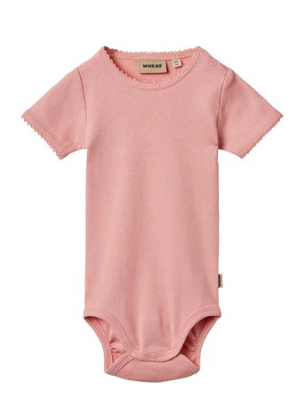 Wheat Rib Body S/S Lace Elisa - Pink - 68