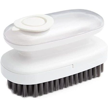 Skurborste, hushållshydraulisk rengöringsborste, multifunktionella rengöringsprodukter, för badkar, handfat, golv, dukar, badrum (vit)