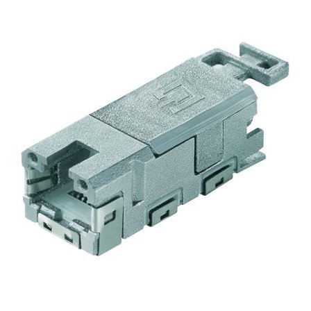 Telegärtner Buchse, TP/RJ45, Feldkonfektionierbar,CAT6A,STX,Schwarz, für Volldraht und Litze