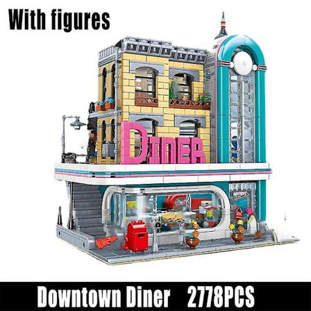 Palace Cinema City Streetview Modulære Byggeklosser med 6 Figurer Kompatibel 10232 Leke Bursdags Julegave 2778 stk