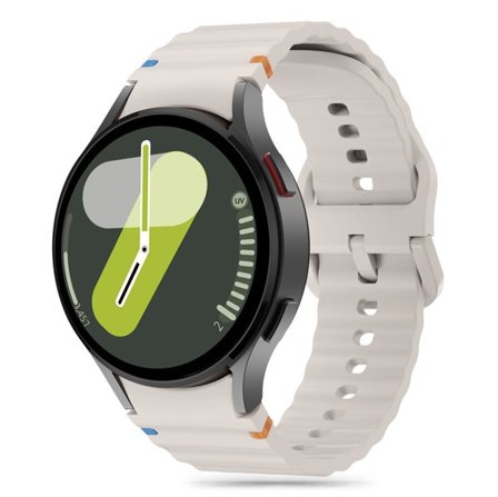 Tech-Protect silikoni urheiluranneke Samsung Galaxy Watch 4 / 5 / 5 Pro / 6 / 7 / FE - Beige