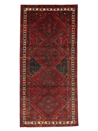 Hamadan Vloerkleed Handgeknoopt 125X262 Tapijtloper Perzië/Iran