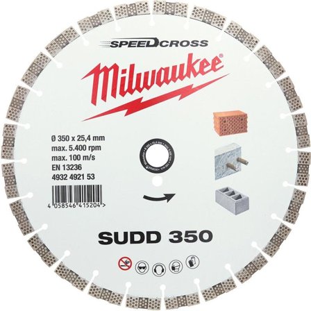 Milwaukee 4932492153 Diamantskive 350 mm, Maskintilbehør & forbruk