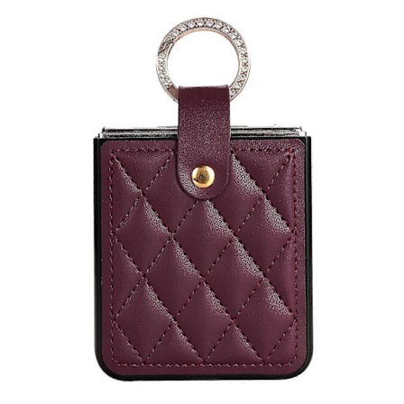 Romble Läderfodral för Samsung Galaxy Z Flip 6, Z Flip 6 Fodral med Ring, Stöttåligt Mobilskal för Galaxy Z Flip 6