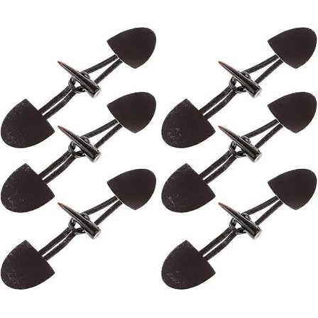 6 Par Leatherknapper Horn Toggle Duffle Knapper For Frakk Kaffe Spenne Lukking Fancy Knapper - Brun