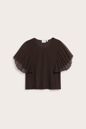Kappahl | Top z krótkimi, szerokimi rękawami Ciemnobrązowy XL | Kobieta