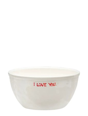 Anna + Nina I Love You Bowl - White - 50 CL