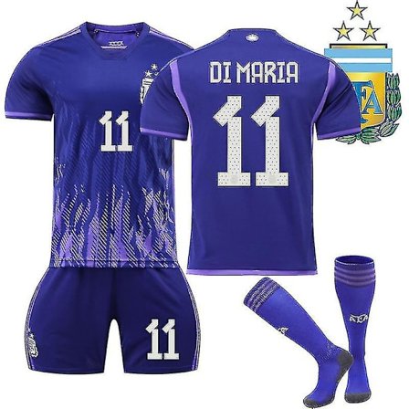 Argentina Champions Tre Stjerner Udebanetrøje Jersey Di maria 11 xixl