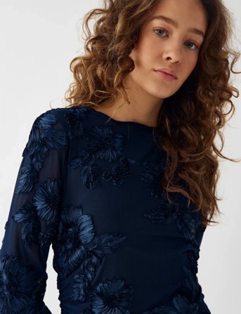 Noella Lavinia L/S Dress - Navy - S