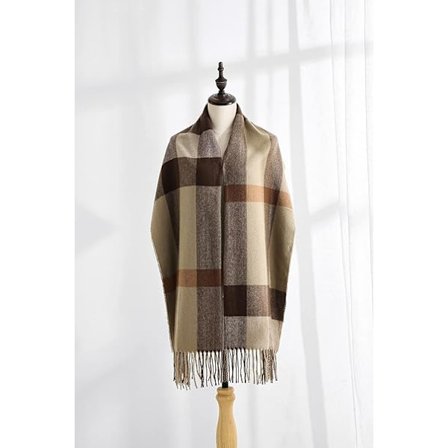 1PC Brun Skjerf Dame Elegant Kasjmir Pashmina Skjerf For Høst