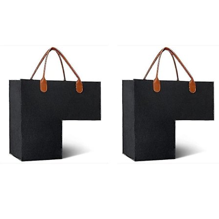 2 stk. Trappekurv med Læderhåndtag til 16 tommer Tæppe Trapper Organizer Filt Sammenklappelig Kurv