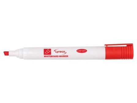LYRECO Whiteboardpenna drywipe sned röd - Lyreco - Kontorsmaterial - Pennor - Whiteboardpennor - Skuren spets