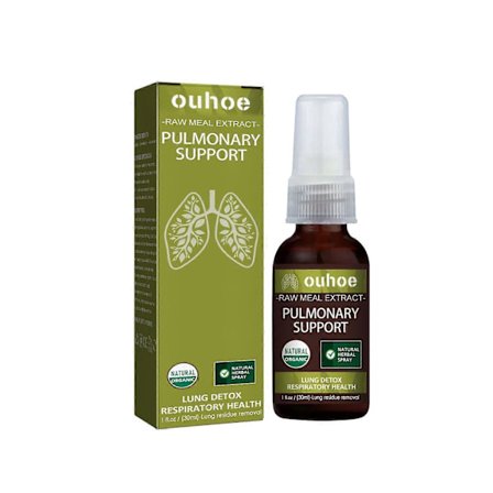 OUHOE Herbal Oral Spray for Lungestøtte 30ml for Halslindring Hosteundertrykkelse Frisk Pust Oral