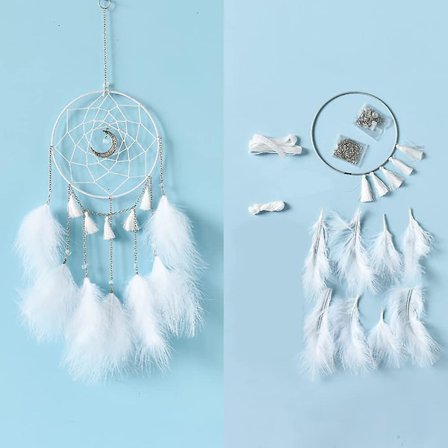 DIY drømmefangersett - Lag drømmefangerutstyr Håndverkssett for barn Soveromsveggdekor Bryllupsfest Bursdag