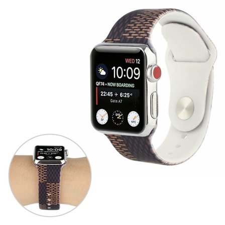 Apple Watch Series 6 / 5 44mm mönster silikon klockarmband - brun