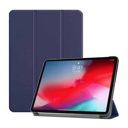 iPad Pro 11 inch (2018) vikbart syntetläder tablett skyddsfodral - Mörk Blå