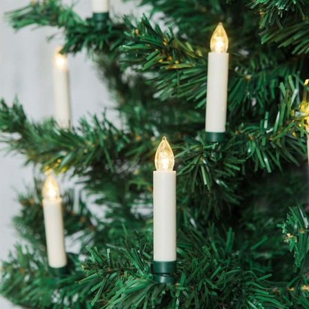 LED-joulukuusen valot kaukosäätimellä ja realistisella pienellä virralla - 16-pakkaus