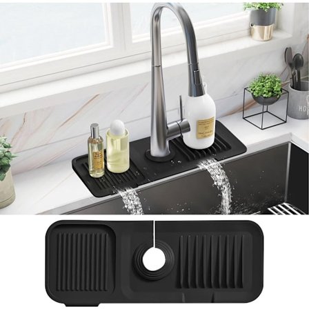 14" Avrenningsmatte - Vaskematte - Kranmatte - Kjøkkentørkematte - Sprutbeskyttelse - Sklisikker