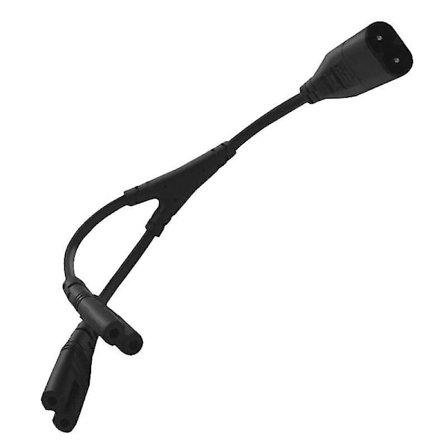 Iec320 C8 Till 2x C7 Y Split Strömkabel, Iec 8 Till 2 Fe 1 In 2 Ut Strömkabel