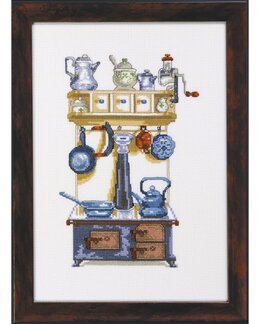 Broderikit Billede Gråt komfur - Permin