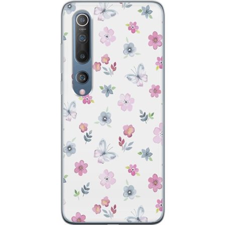 Mobilskal till Xiaomi Mi 10 5G med Blommor och fjärillar