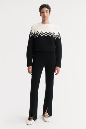 Soft Goat - Split Pants - Women cashmere pants - M - Black