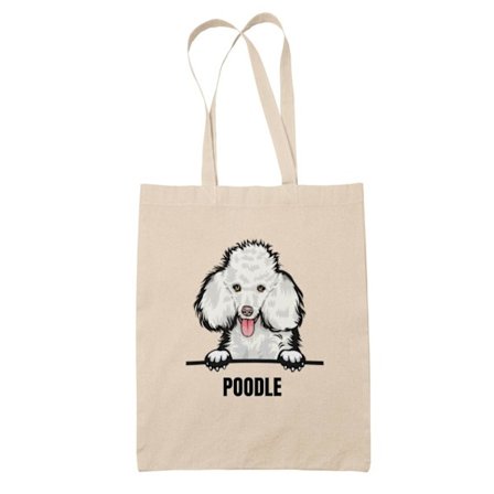 Poodle tygkasse hund shopping väska Tote bag pudel
