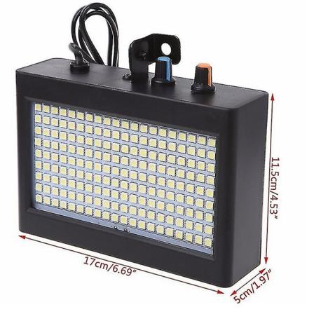 Gratis Led 180 Strobe Ljus Med Vit Och Rgb Färg För Disco Dj Pub Bröllopsfest Scen Led Flash Light Ljudkontroll Mimenor Us plug