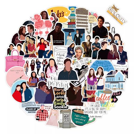 50X Gilmore Girls LIKeness Tv Series Lorelai Guitar Laptop Vattenflaska Stickers