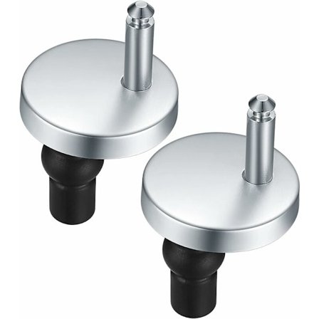 2 stk. Toiletbrættet Hængselbeslag, Hurtigudløsningshængsler, Toiletbrættet Hængselbeslag, med Udskiftningsgummiskruer