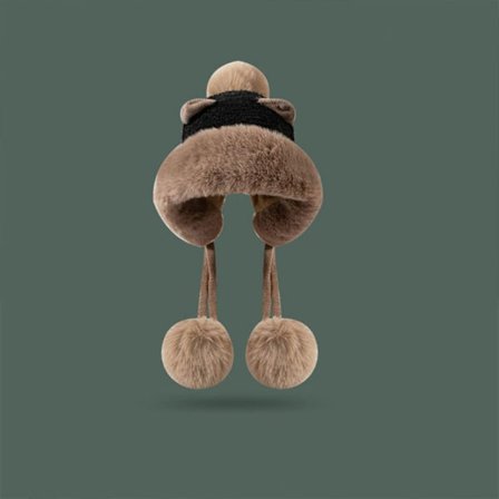 Kvinne utendørs varm strikket lue strikkede luer SVART