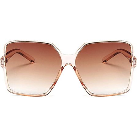 Oversize solbriller til kvinder, firkantede, store stel, solbriller til damer