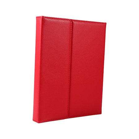 2 i 1 Bluetooth-tangentbord med PU-läderfodral för iPad 2 3 4 Röd