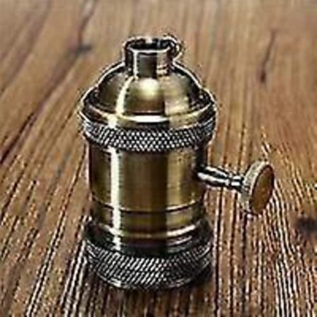 Boveution E26/E27 Retro Vintage Edison Glødelampefatning med Afbryder - Bronze