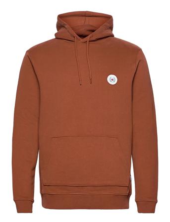 Our Shaxy Patch Hood Hoodie Trøje Brun Woodbird