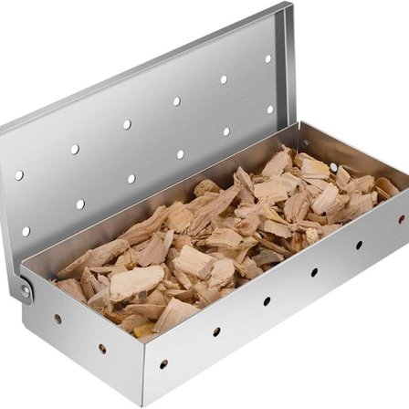 Premium grillrökningslåda för träflis, robust BBQ-spis rökningslåda, tjock