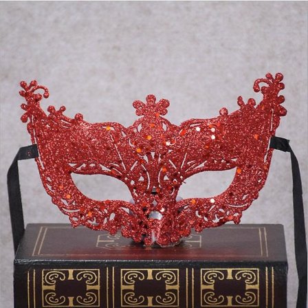 Venice Sexig Gyllene Räv Mask Maskerad Dans Mask röd