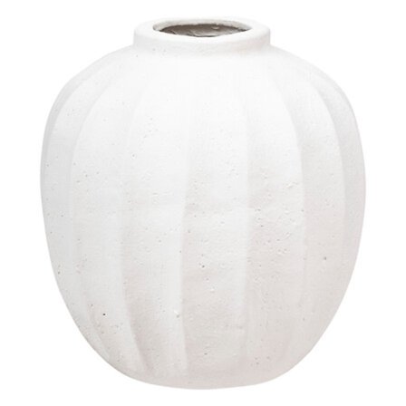 Amia pyöreä maljakko korkeus 28 cm valkoinen magnesiumoksidi