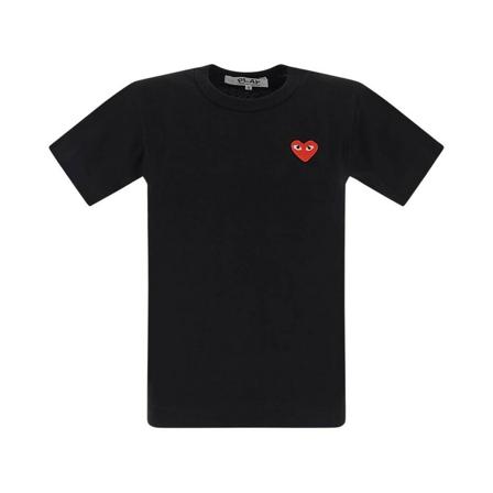 Comme des Garçons Play, T-Shirts Zwart, Dames, Maat:L