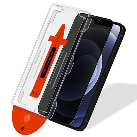 1-PACK Iphone 12 Privacy Skærmbeskytter - Hærdet Glas | [Automatisk Installation] - Boblefri