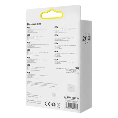 Baseus Crystal Shine-kabel USB-C til Lightning, 20W, PD, 2m (blå)