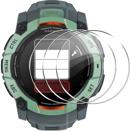 3-pak Hærdet glas skærmbeskytter til Garmin Instinct 3 AMOLED 45mm HD Klar Urskærmsfilm