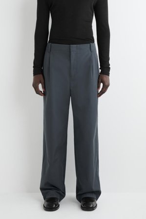 COS Homme Pantalon Large À Plis in Gris