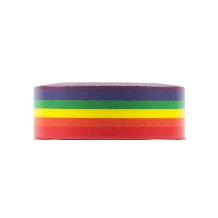 1 stk. Ny regnbue Washi-tape skoleartikler brevpapir tape kontorartikler 15mm regnbue tape