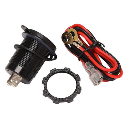 12V USB-stikkontakt, Dobbelt QC 3.0 USB-billader med afbryder, 36W USB vandtæt strømstik Hurtiglader