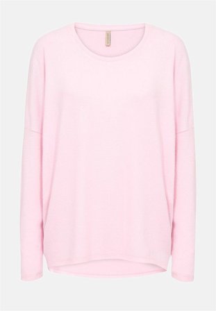 Soyaconcept - Ultrablød jerseytop i rosameleret til damer i størrelse S (38) - Cellbes