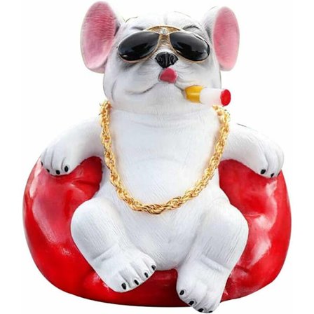 Bil instrumentbræt ornament bil interiør display dekoration rygning gris hund hund dukke bil interiør dekoration til køretøj auto bil